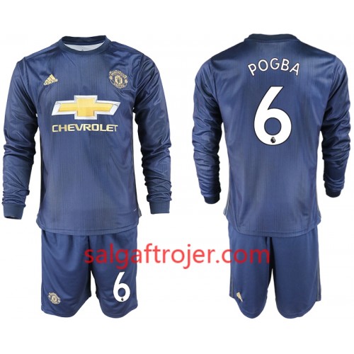 Manchester United Fodboldtrøjer POGBA 6 Børn 3. sæt 2018/19 Langærmet Manchester United Fodboldtrøjer POGBA 6 Børn 3. sæt 2018/19 Langærmet